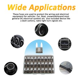 50Pcs 2A Mini Blade Fuses, 2A MiniFuse, ATM APM Blade Fuse, Fusibles Automotive Car MiniFuses Assortment, Mini-Boat-fuses, ATM APM Kit for Car/RV/Truck/Motorcycle