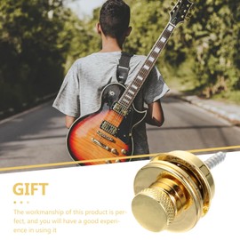Kisangel Electric Guitar Strap Lock Button Durable Guitar Strap Fixator Easy Installation Secure and Practical Design