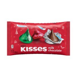 HERSHEY'S KISSES Milk Chocolate Candy, Christmas, 10.1 oz Bag