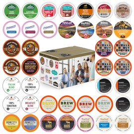 Coffee Pods Variety Pack Sampler, Coffee Lovers Single-Serve Capsules & Pods For Keurig K Cup Machines, Assorted Variety Pack, 40 Count