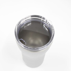 Hot and Cold Insulated Me Tumbler, White, 12.2 fl oz (360 ml), Clear Lid, Stainless