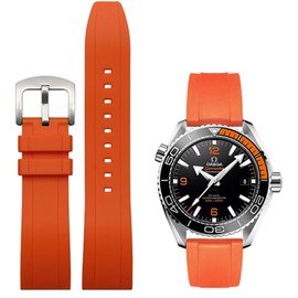 Niziruoup Watch Band Quick Release Fluororubber 19mm 20mm 21mm 22mm Universal Soft Durable FKM Rubber Smartwatch Band Replacement Strap Compatible with Omega Watch Band