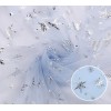 SUJAYU Sheer Fabric, Snowflake Silver Foil Organza Fabric, Snowflake (59"