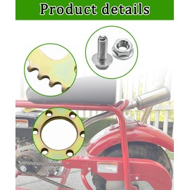 50T Balanced Performance Rear Chain 6 Hole Sprocket # 40 41 420 Fits for Coleman CT100U CC100X Mega Moto MMB80 105 Baja Doodle Bug DB30 Motovox MBX10 Mini Bike (50T 6 Holes)