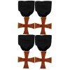4PCS KNIGHTS TEMPLAR MASONIC ILLUSTRIOUS ORDER RED CROSS JEWEL 3 1/2" x 1 5/8"