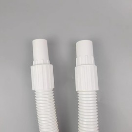 Extensión de manguera de aspiradora de 1,6 m, tubo flexible de plástico EVA para aspiradoras de mano, conectores para limpieza del hogar y del coche, accesorio blanco