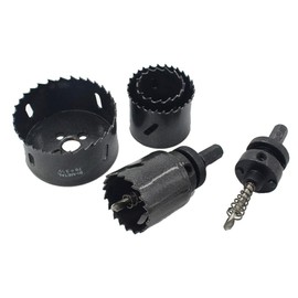 BOZONLI Hole Saw, Bi-Metal Hole Saws, Diameter 81 mm, Hexagonal Shank, for Wood, Plywood, Non-ferrous Metals, Plastics and Plasterboard, for Home and Craftsmen, Black