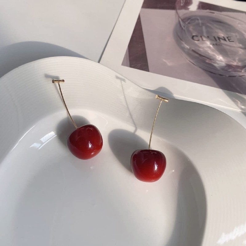Cherry Earrings for Women, Cute Fruit Cherry Earrings for Girls,