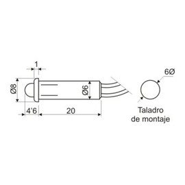 DH 5mm 12V LED Pilot Green
