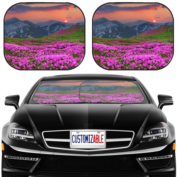 MSD Car Sun Shade Windshield Sunshade Universal Fit 2 Pack,