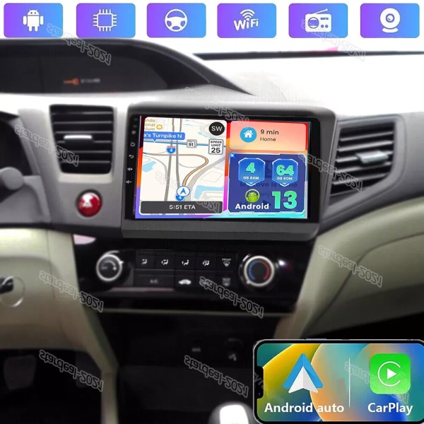 Unbranded For Honda Civic 2016-2020 Car Stereo Radio CarPlay Multimedia