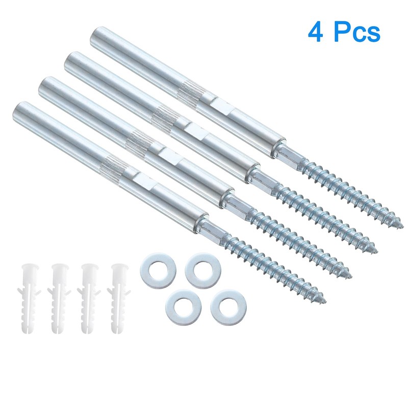 sourcing map 4 Pcs Floating Shelf Brackets Metal Hidden Shelf