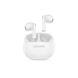 Lenovo E310 True Wireless Stereo Earbuds,Bluetooth 5.3, Environment Noise Cancelling, USB-C Charging, 5 Hour Music Play Time, 1.5 Hour Charge Time, White