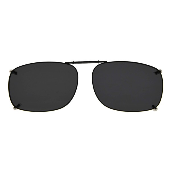 Eyekepper Metal Frame Rim Polarized Lens Clip On Sunglasses 54X37MM