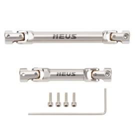 MEUS RACING SCX24 Driveshaft Center Drive Shaft for Axial 1/24 SCX24 Gladiator, Silver(45-58mmM+69-95mm)
