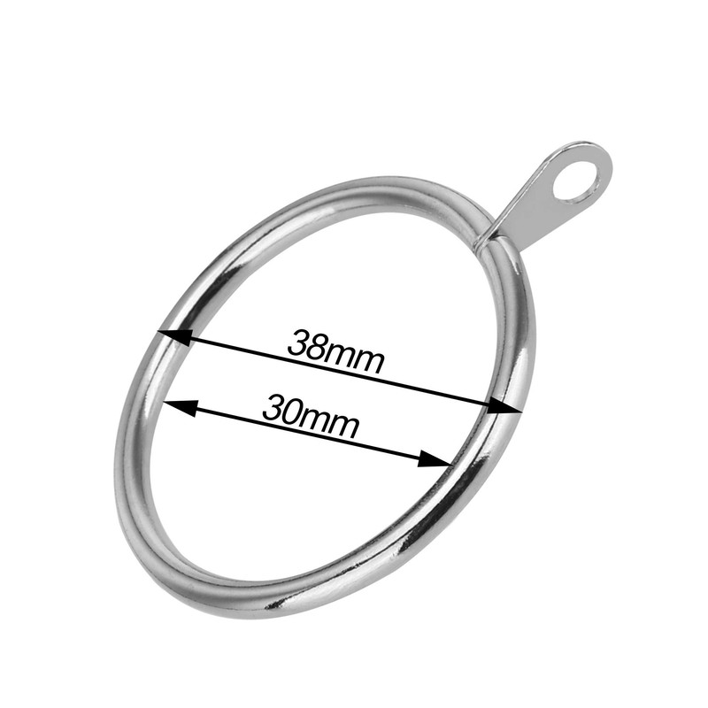 iCatchy Silver Curtain Rings Metal Curtain Hanging Rings For Pole
