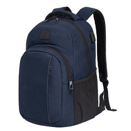 Travel Laptop Backpack,Mens & Womens Gifts,15.6 Inch Business Laptop Bag Rucksack with USB Charging Port,College School Computer Bag Lightweight Water-Resistant Backpack Fits Hiking,airplane,Blue