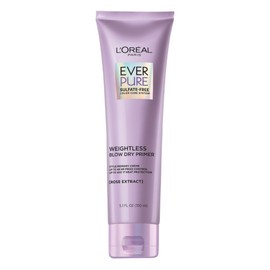 LOral Paris Tratamiento con almendra y almizcle Ever Pure Blow Dry Primer, protege de las herramientas de calor hasta 230C, para todo tipo de pelo... 