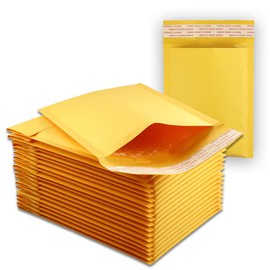EcoSwift #W, 5" x 8", 5 Pack, Kraft Bubble Mailers Padded Shipping Envelopes Self Seal Small Size