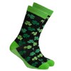 Traditional Craft Green Clover Socks for Adults, Irish Lucky Socks,