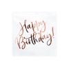 PartyDeco Happy Birthday White Napkins 33 x 33 cm Pack