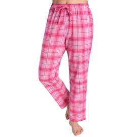 Latuza Women's Pajama Pants Cotton Lounge Pants Plaid PJs Bottoms 3X Rose