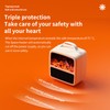 2nd Generation Mini Electric Space Heater with 3D Flames, Portable