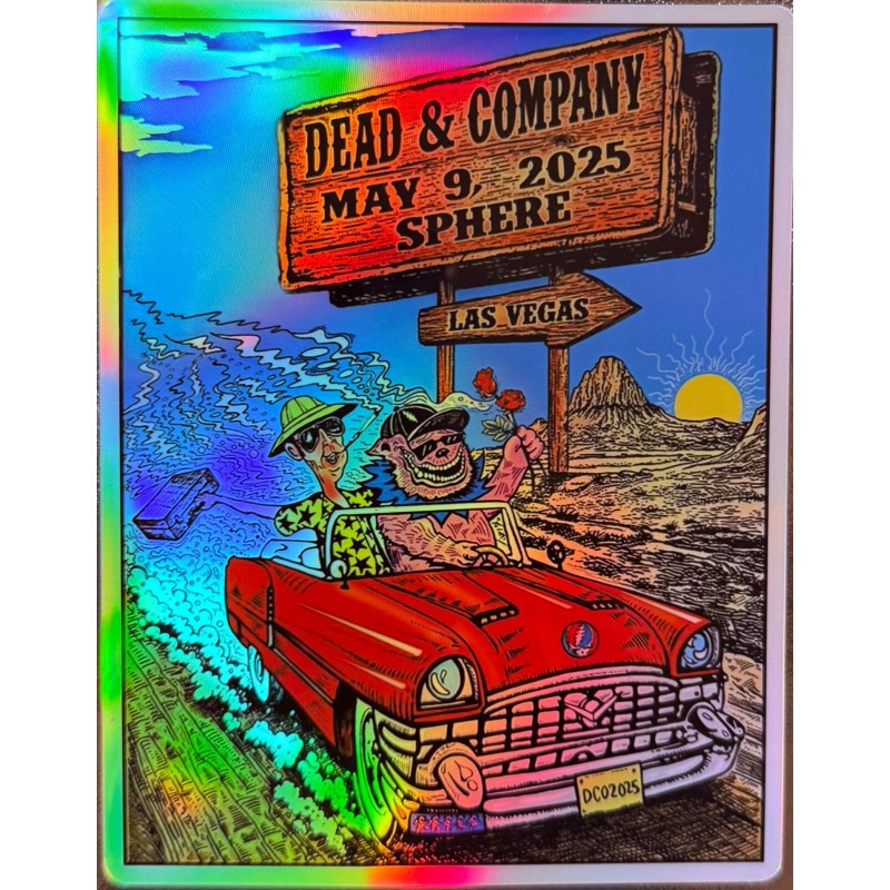 DEAD AND COMPANY LAS VEGAS SPHERE POSTER/STICKER FOIL MAY 9TH2025