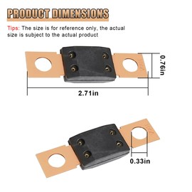 UHANBUT 100 Amp 32V MEGA/AMG Bolt Down Fuse, High Current Bolt Mount Automotive Fuses, Bolt-on Fuse for Cars, Trucks, Boats, Construction Vehicles, Caravans, Buses (100A)