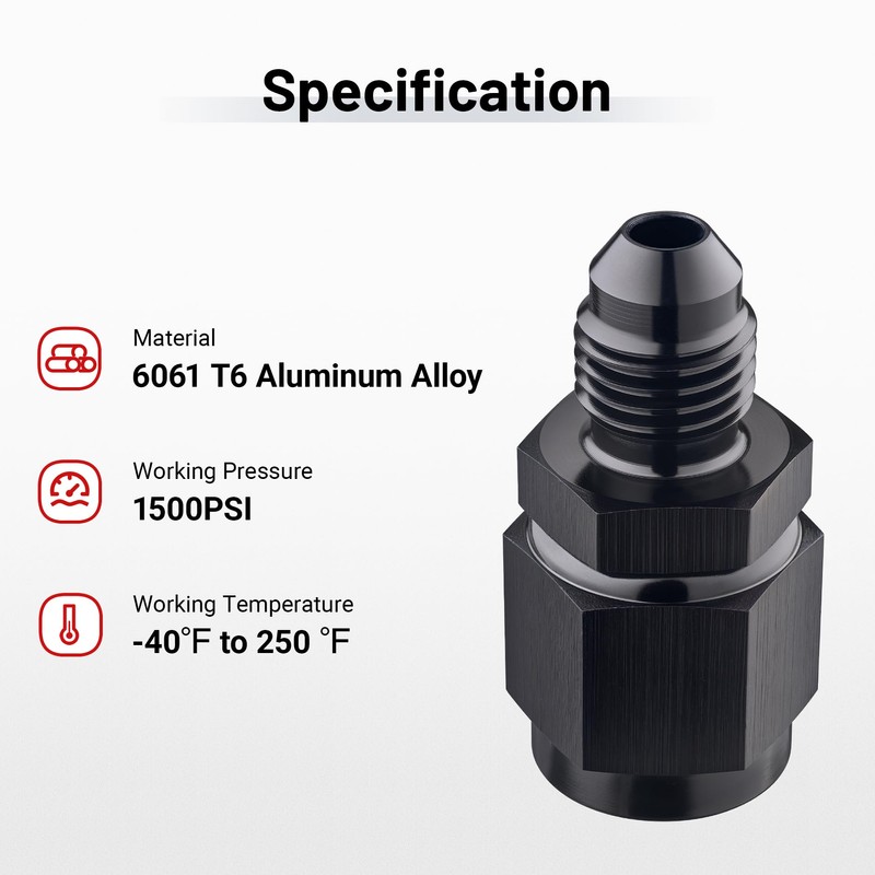 EVIL ENERGY 16AN Male Flare to 1-1/4" NPT Pipe Fitting