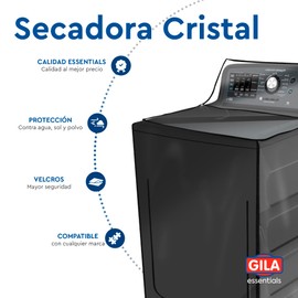 GILA Funda para Secadora de Carga Frontal Transparente (Protector Impermeable Cristal GILA Essentials)