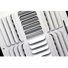 HVAC Premium 14"w X 14"h [Duct Opening] 4-Way Fixed Curved
