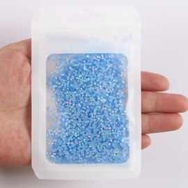 5000pcs 2mm 10gram Jelly Rhinestone AB Color Non Hotfix Glitter Resin Rhinestone Bling Diamonds for Mugs, Bottles, Tumblers, Craft Decoreation…