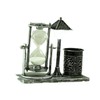 Parliky Retro Sand Clock Lamp Pen Container Creative Desktop Ornament