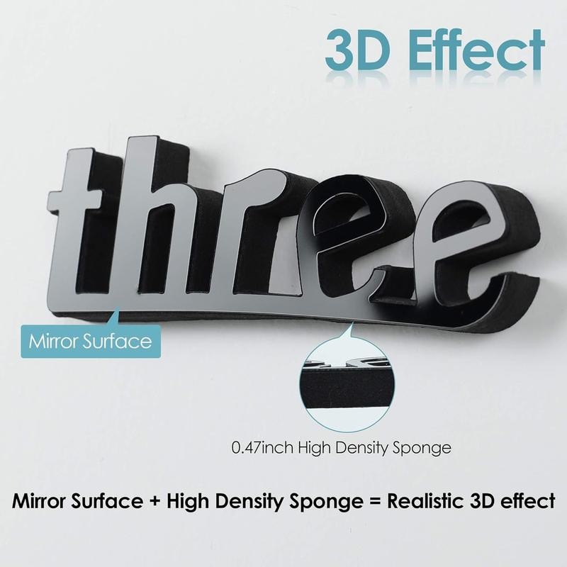 FERRISA Frameless DIY Wall Clock, 3 in 1 Large 3D