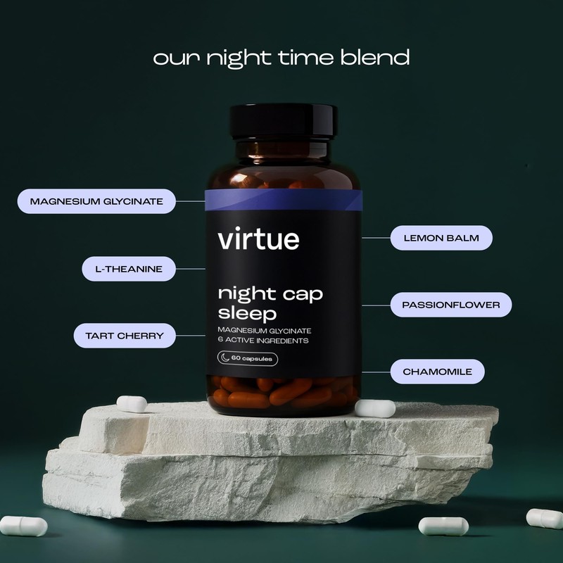 Virtue Night Cap Sleep | Magnesium Glycinate Sleep Aid with