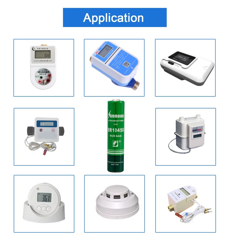 STEPMAX (10 Pack ER10450 AAA Lithium Battery 3.6V 800mAh Battery