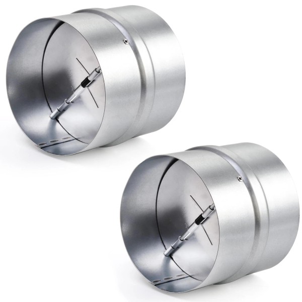 SOUJOY 2 Pack 4 Inch Backdraft Damper Duct, One-Way Airflow