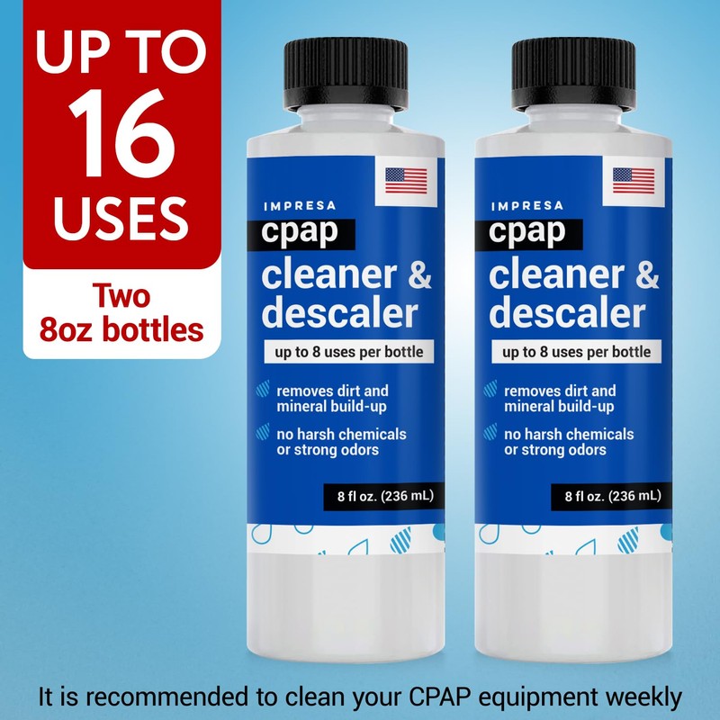 IMPRESA CPAP Cleaning Solution - 2-Pack, 8 Fl Oz Bottles