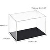 TOP-VIGOR Acrylic Clear Display Case, 30x15x20cm Assemble Dustproof Protection Countertop