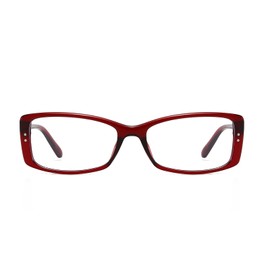 LJCZKA Rectangular Blue Light Blocking Glasses Women Men Retro Square Frame Anti Eyestrain Computer Eyeglasses (Red)