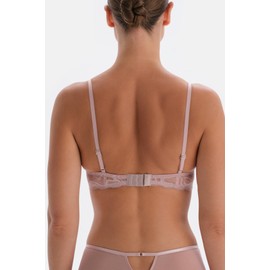 Dagi Women's Geometric Thin Strap Underwire Push-Up Bra, Soft Pink