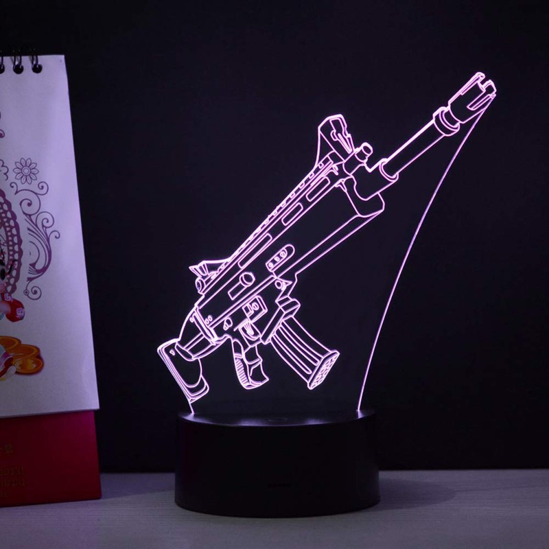 Optical Illusion 3D Weapon Night Light 16 Colours Different Remote