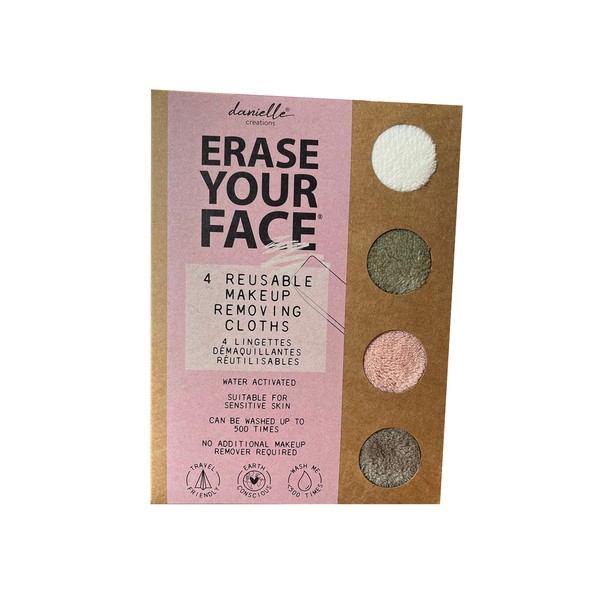 Erase Your Face Eco Friendly Reusable Makeup Removing Cloths in
