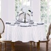 (150cm x 210cm Oval, White) - Newbridge Satin Stripe Weave