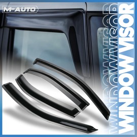 M-AUTO Outside Mount Window Visors Compatible with 06-10 Mercury Milan, Tape-On Rain Guards Shields, 4 PCs