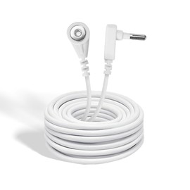Grounding Cord, Replacement Grounding Cable Accessories for Grounding Sheets. Fits All Popular Brands White, 15 Feet