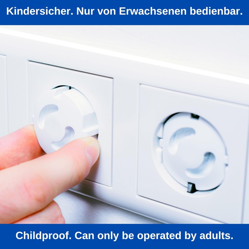 Child Safety Sockets, 10/20 Pack with Twist Mechanism for German