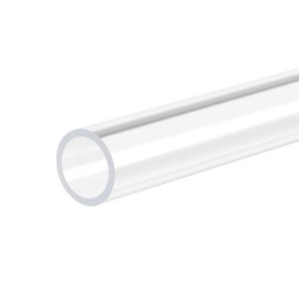 sourcing map Acrylic Pipe Rigid Round Tube Clear 13mm ID 15mm OD 305mm for Lamps and Lanterns,Water Cooling System