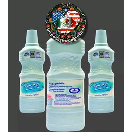 White 3 x ZOTE Blue Liquido 1 Lt each Large Bottles Jabon  ZOTE Liquid Laundry Soap